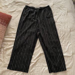 Striped Glitter Shimmer Tie Waist Culotte Boho Peasant Hippie Chic Pants
